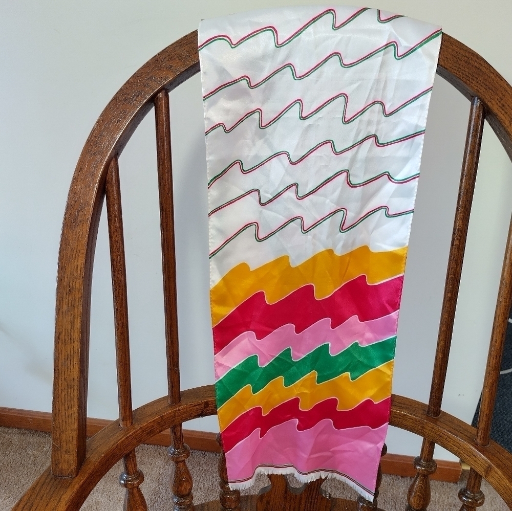 HOST PICK!! Vintage Cathy Hardwick Colorful Scarf - Picture 8 of 8